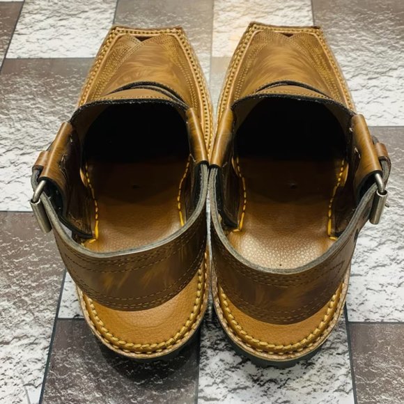 Custom Printed Footwear, Fashionable Shoes, Handmade Ethnic Gents Sandals, - Picture 8 of 10